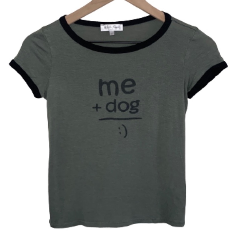 White Fawn Girl’s Dog Tee Size M